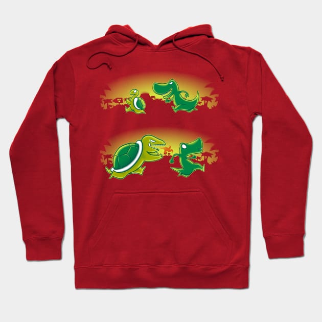 Turtle vs T-Rex Hoodie by MdM